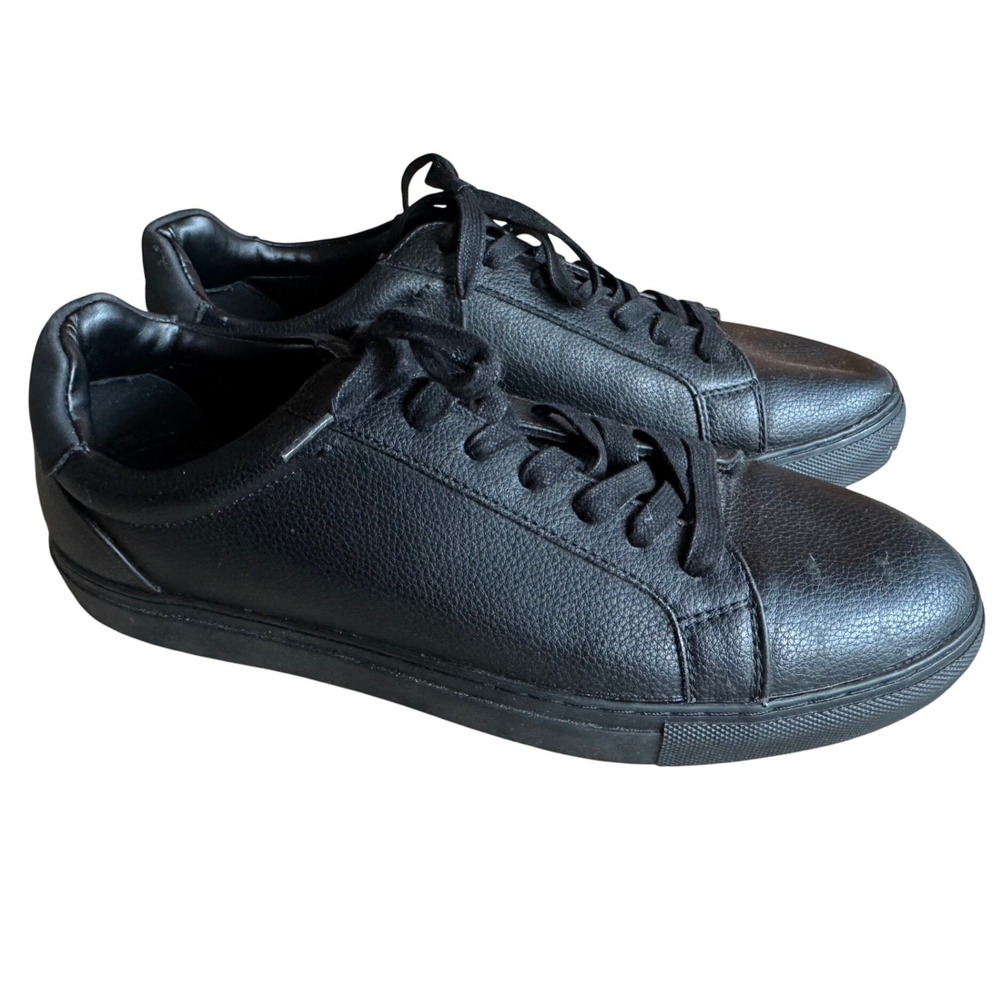 Nordstrom Rack Mens 10M Black Pebbled Low Top Sneakers Ortholite RN 58665